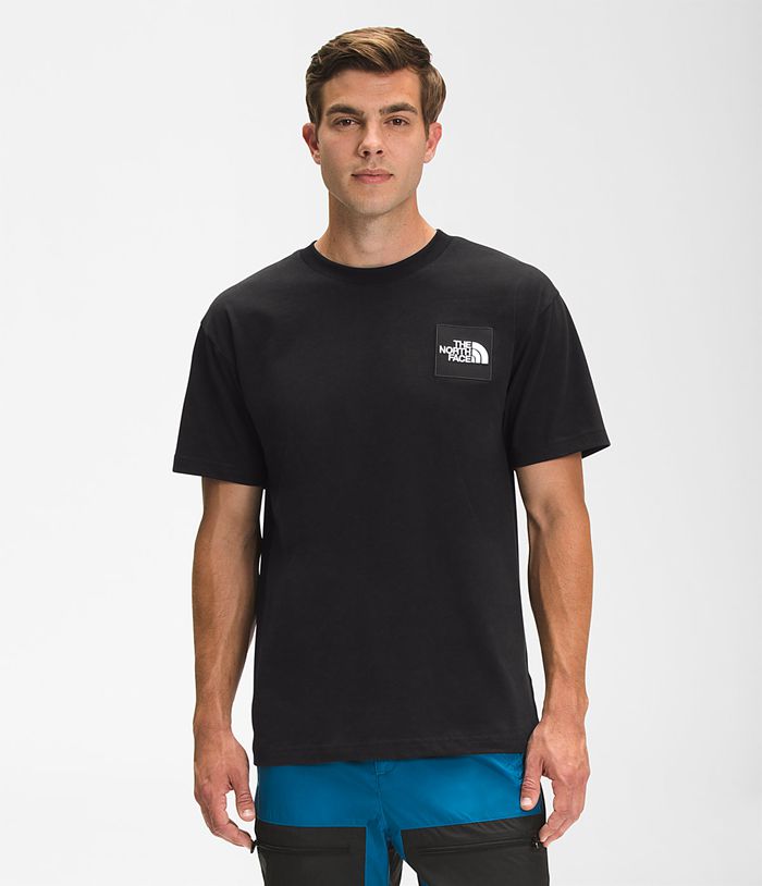 The North Face Mens T-Shirts Short Sleeve Heavyweight Box 326QUTPXC - Black